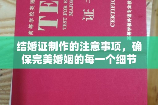 荣县结婚证制作的注意事项，确保完美婚姻的每一个细节