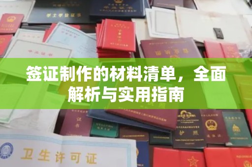 荣县签证制作的材料清单，全面解析与实用指南
